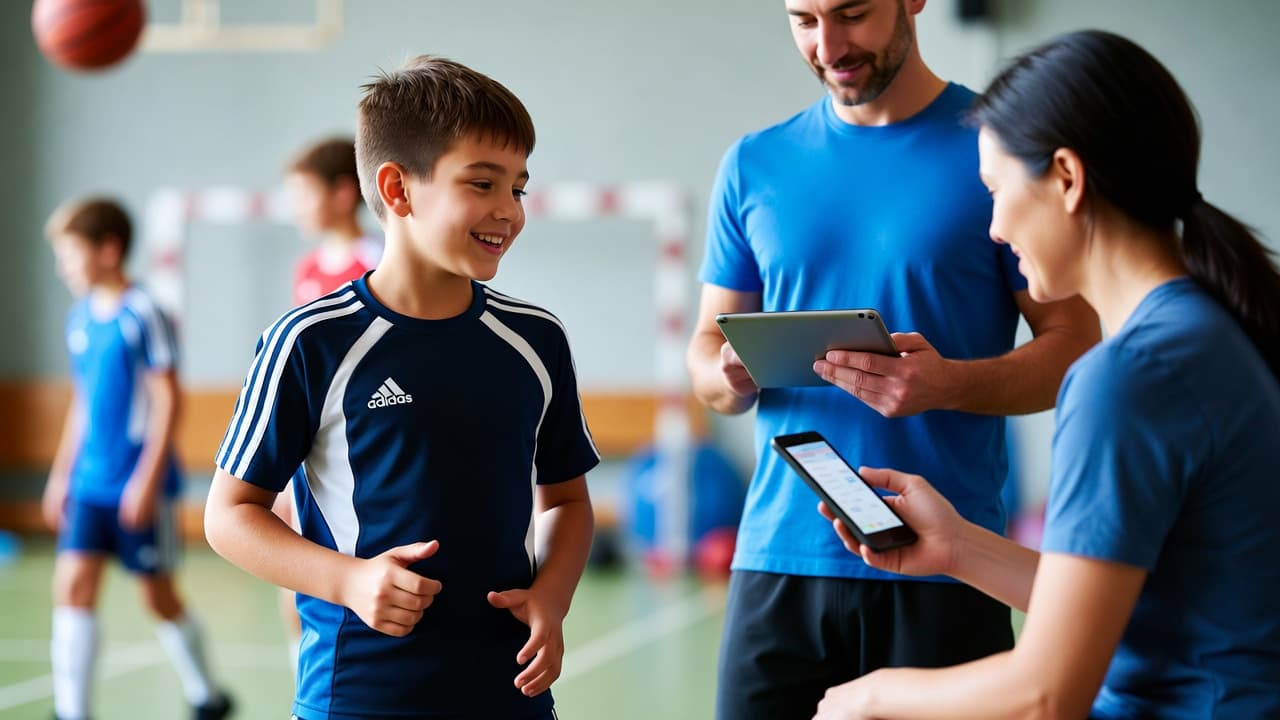 Youth sports team training